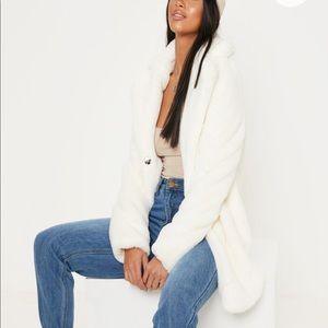 Pretty Little Thing (brand) faux fur coat